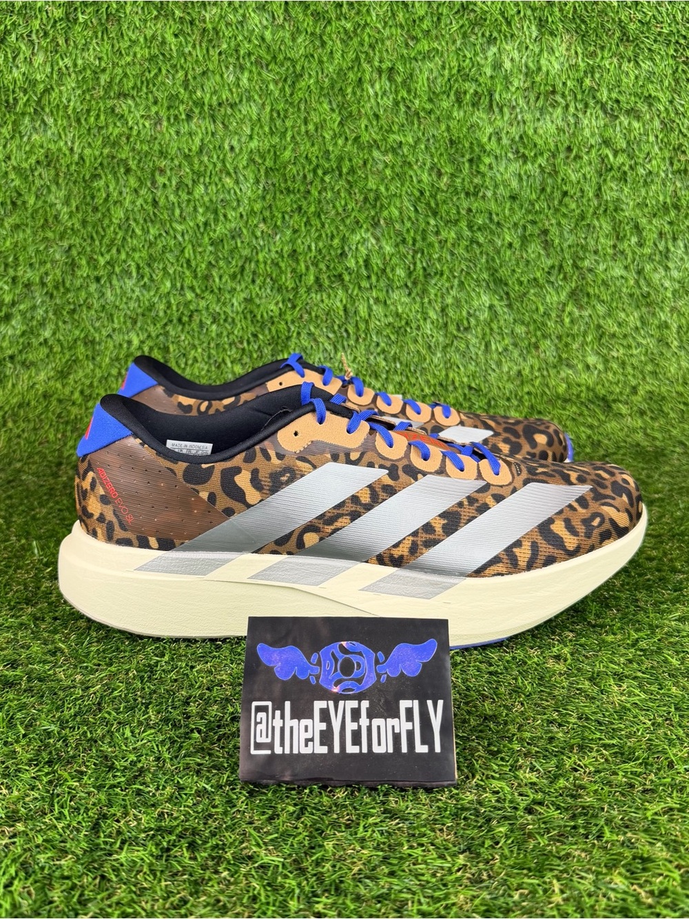 NEW adidas Adizero EVO SL Preloved Brown Leopard Running Shoes JS4493 Men’s 12.5